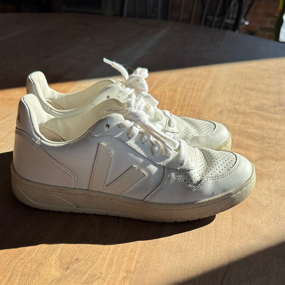 Veja White Leather Sneakers